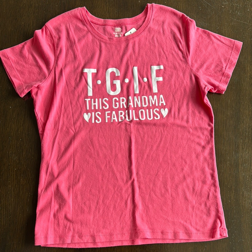 Pink Kids T-Shirt - TGIF This Grandma is Fabulous
